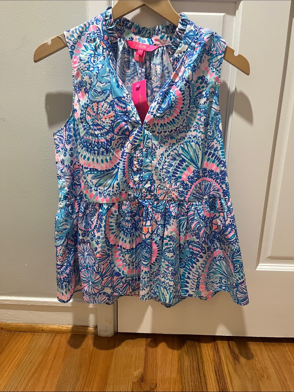 Lilly Pulitzer Novella Ruffle Hem Top